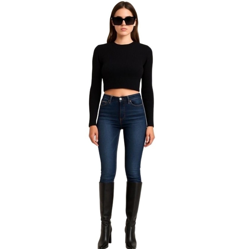 KanCan Jeans Women's 26 X28 Los Angeles Skinny Jeans Dark Wash